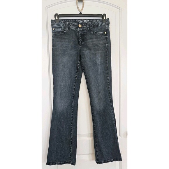 Tommy‎ Hilfiger Blue Jeans Womens 8 Curvy Boot Medium Wash Low Rise Cotton 30x32 - Picture 1 of 14